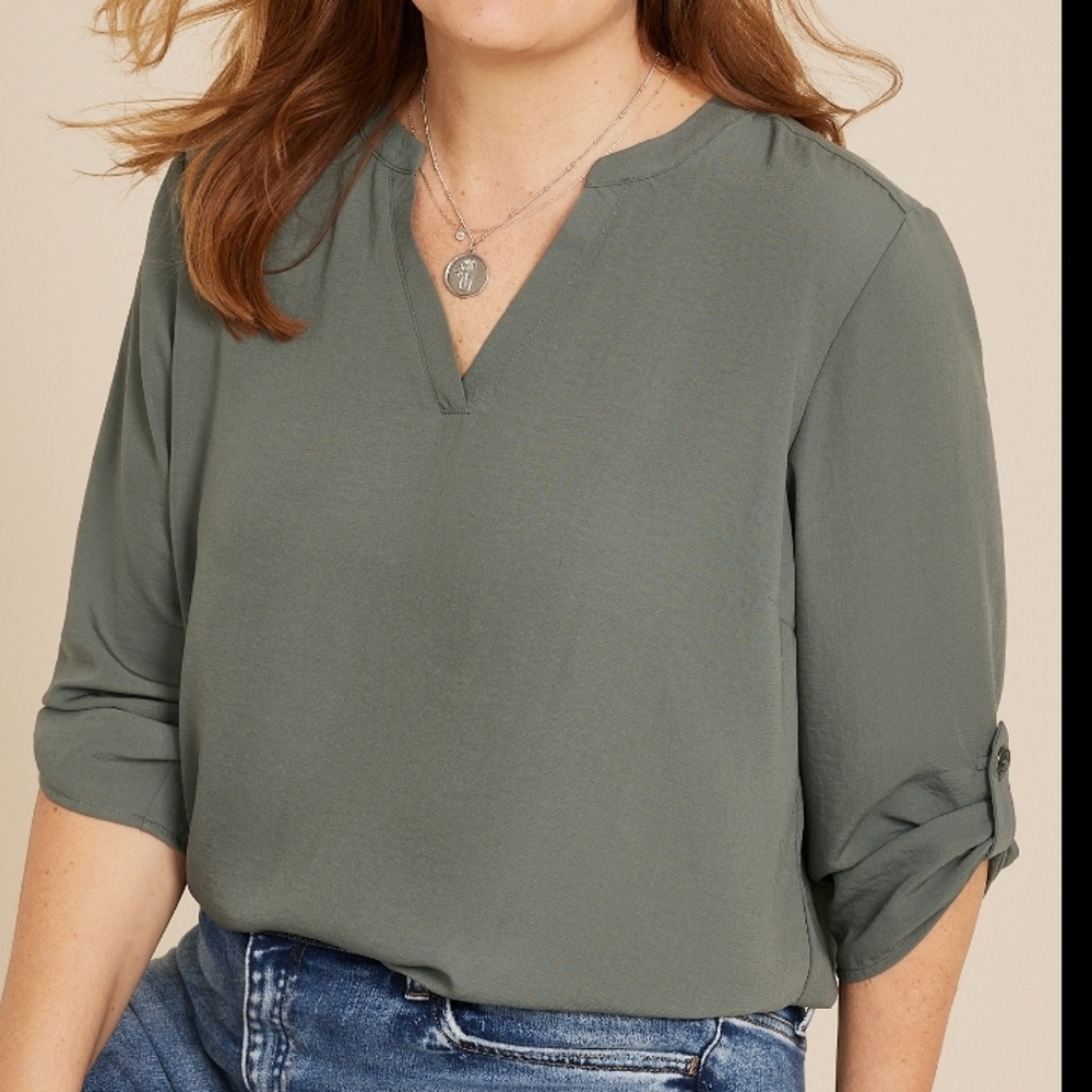 Maurices Atwood Olive Blouse